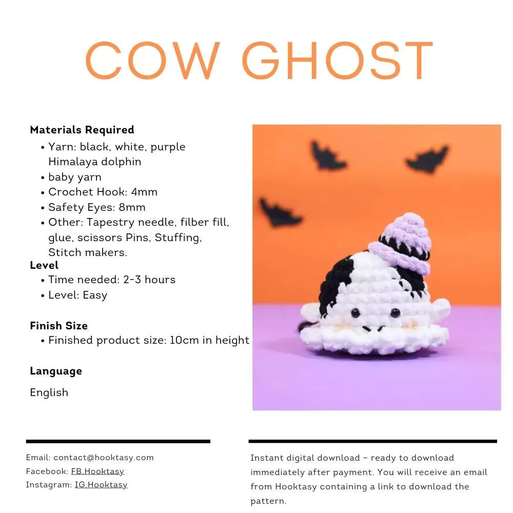 Cow Ghost Crochet Pattern