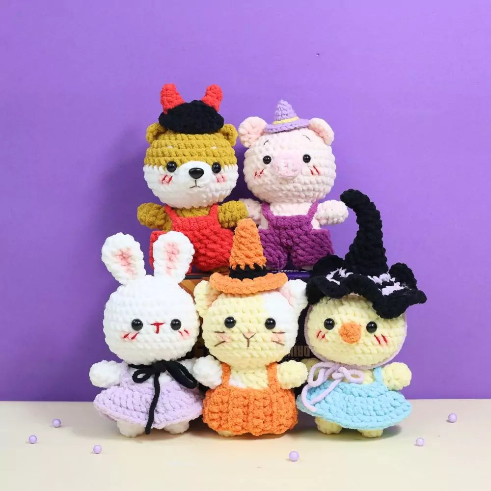 Halloween Farm Animals Crochet Pattern 