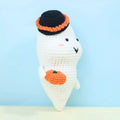 Halloween Ghost Holding Pumpkin Crochet Pattern - Hooktasy