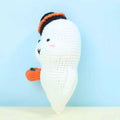 Halloween Ghost Holding Pumpkin Crochet Pattern - Hooktasy