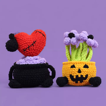 2-in-1 Halloween Plant Pot Hanging Crochet Pattern