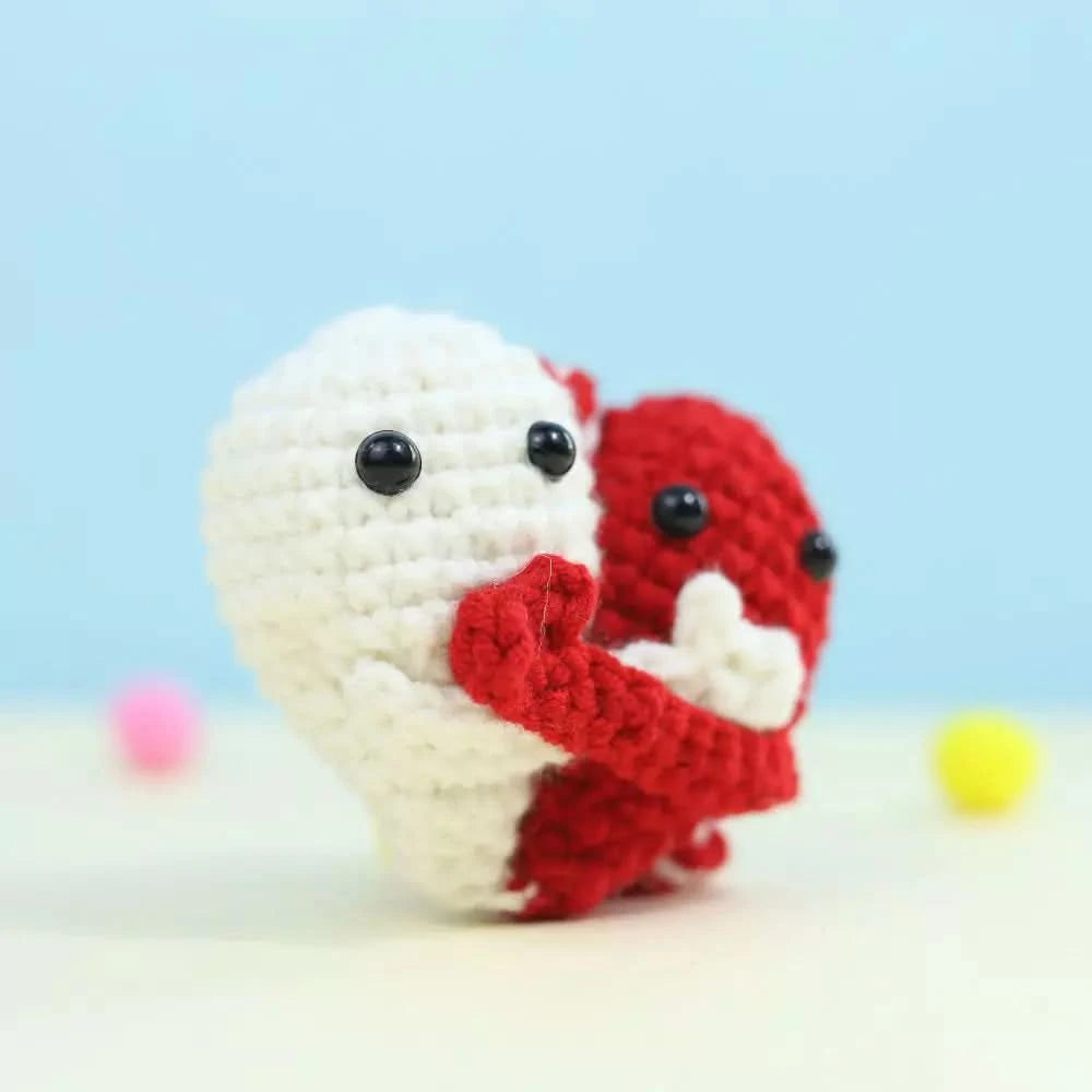 Hugging Heart Keychain Pattern - Hooktasy