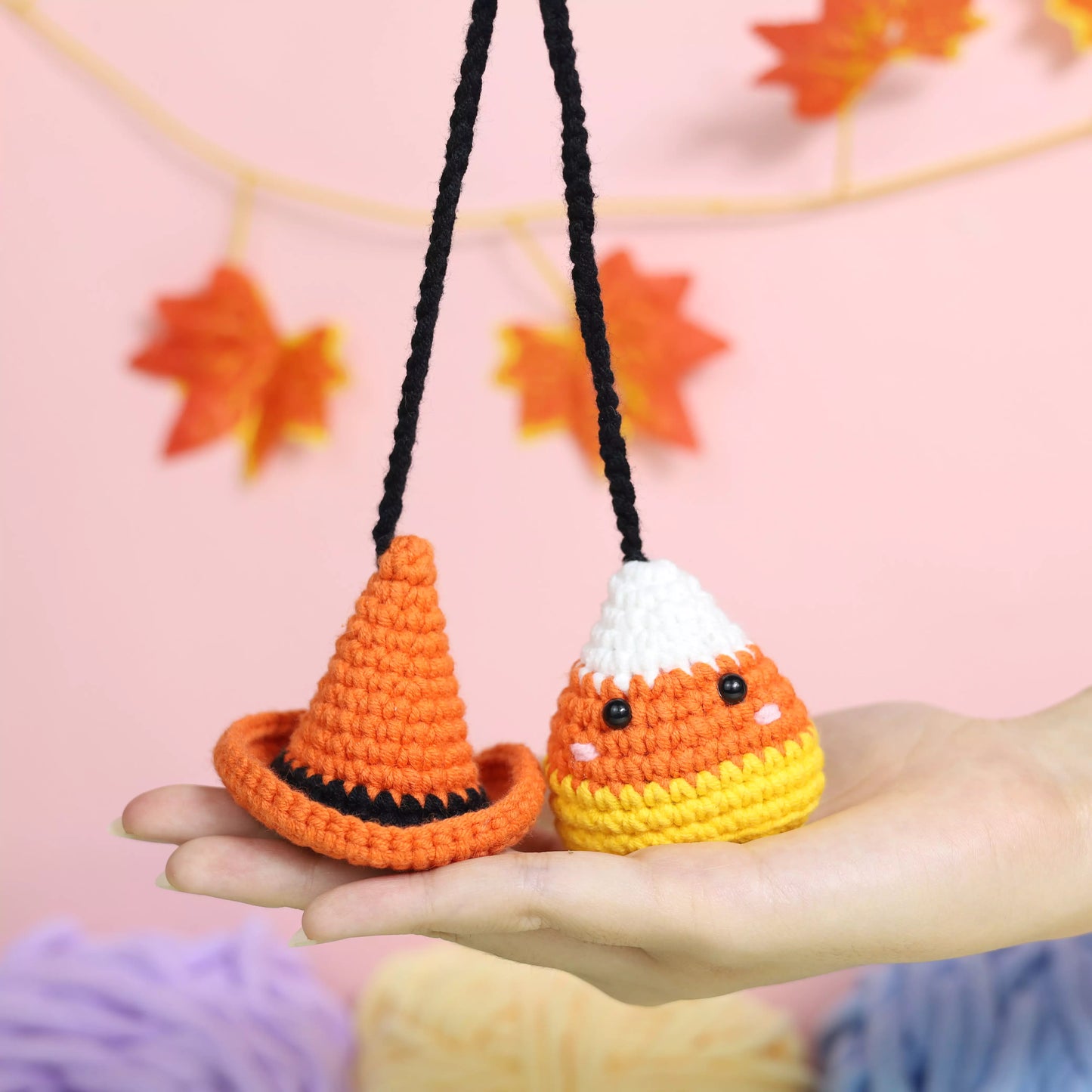 Halloween Cute Candy Corn Hanging Crochet Pattern