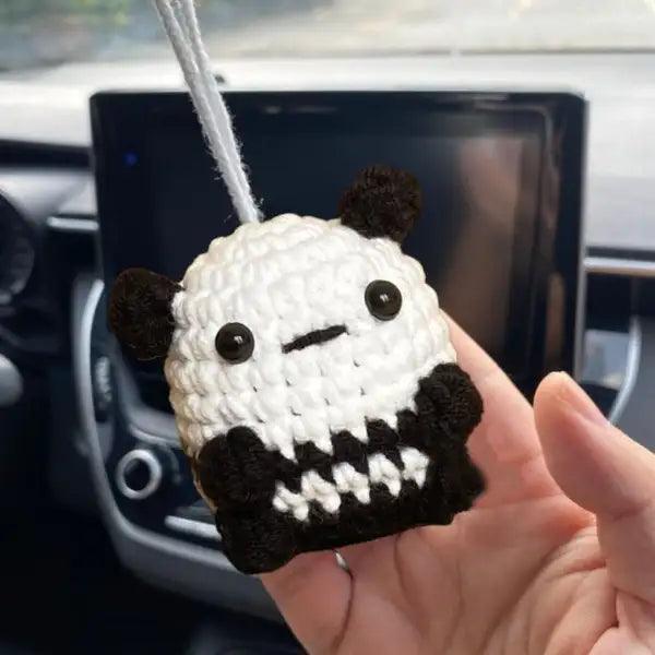 Panda Crochet Car Decoration - Hooktasy