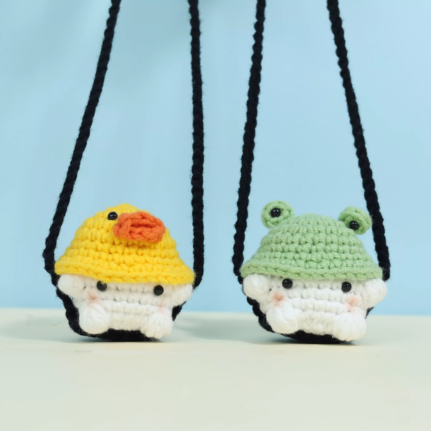 Frog & Duck Mushroom Car Hanging Pattern