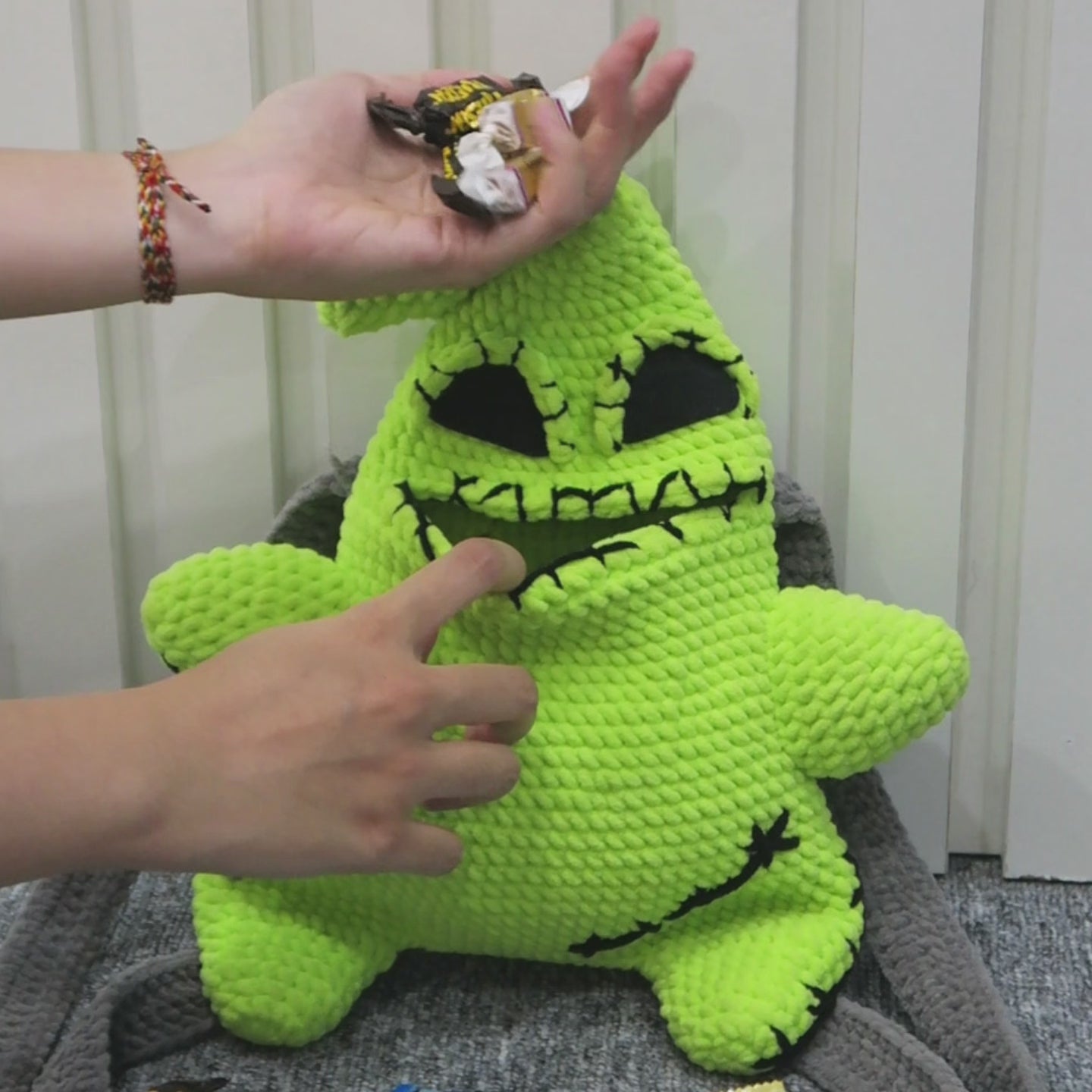 Oogie Boogie Candy Bag Crochet Pattern – Hooktasy