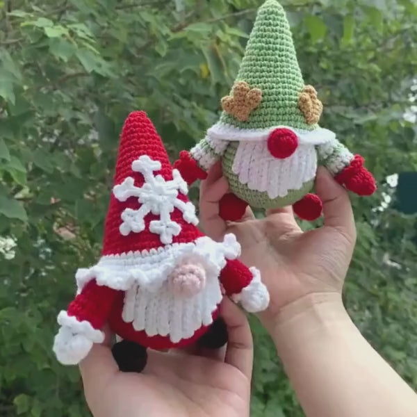 Gnomes Christmas with santa hat