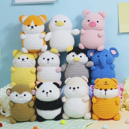 12-in-1 Chubby Animals Crochet Pattern