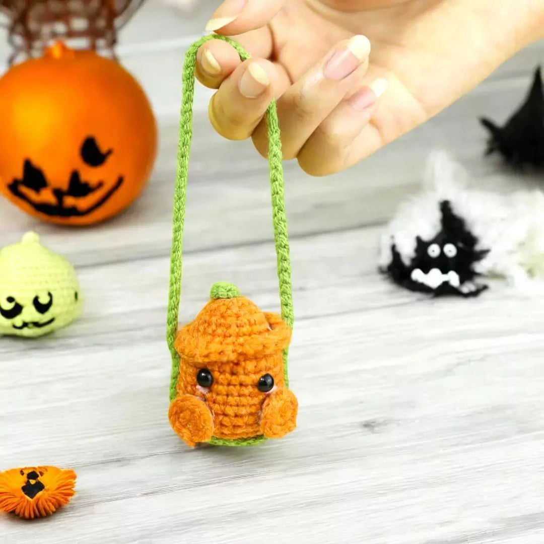 Pumpkin Dicky Car Hanging Crochet Pattern - Hooktasy