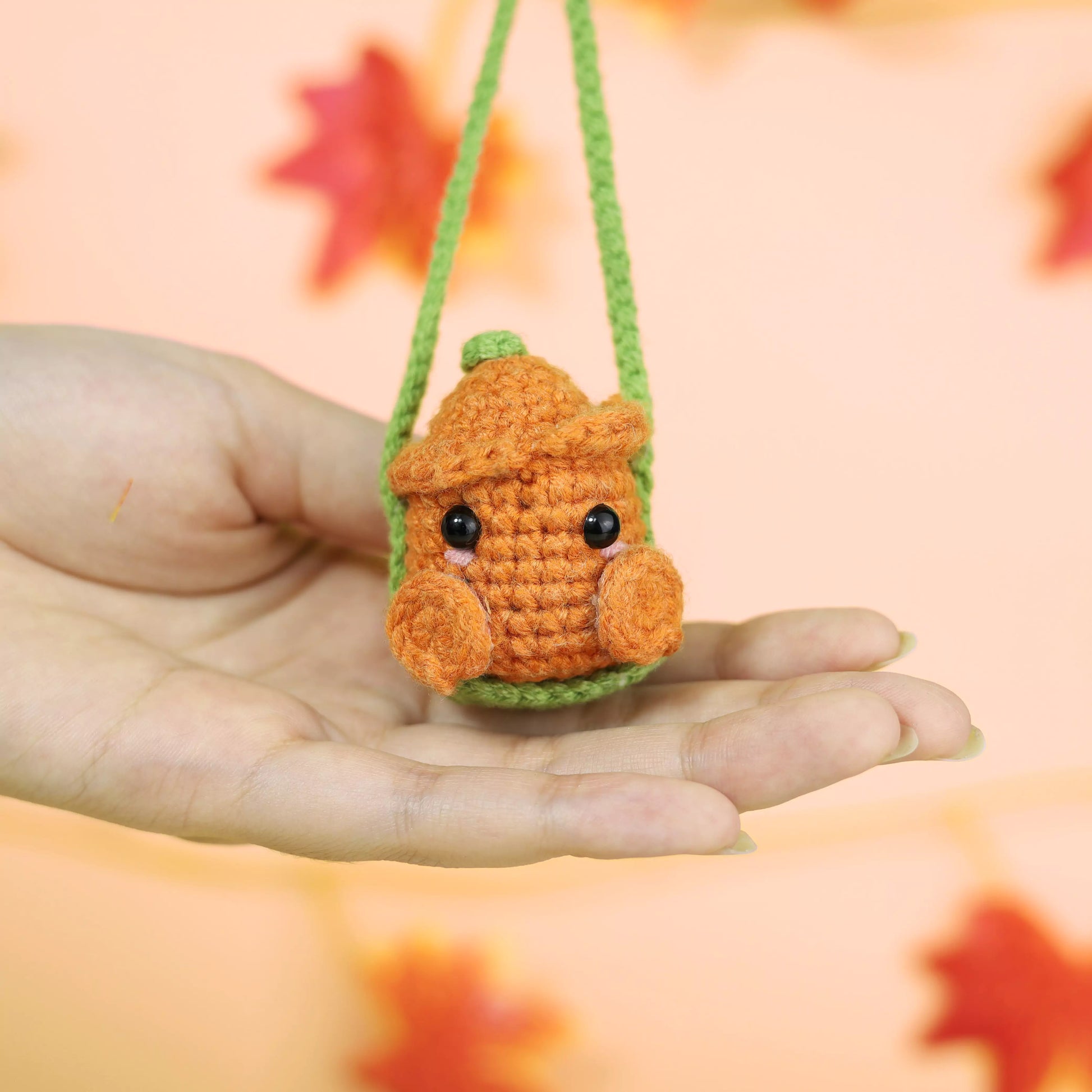 Pumpkin Dicky Car Hanging Crochet Pattern - Hooktasy