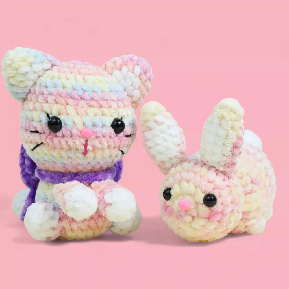 Rainbow Kitty & Bunny Crochet Pattern