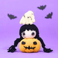 Wednesday Pumpkin Witch Halloween Crochet Pattern - Hooktasy